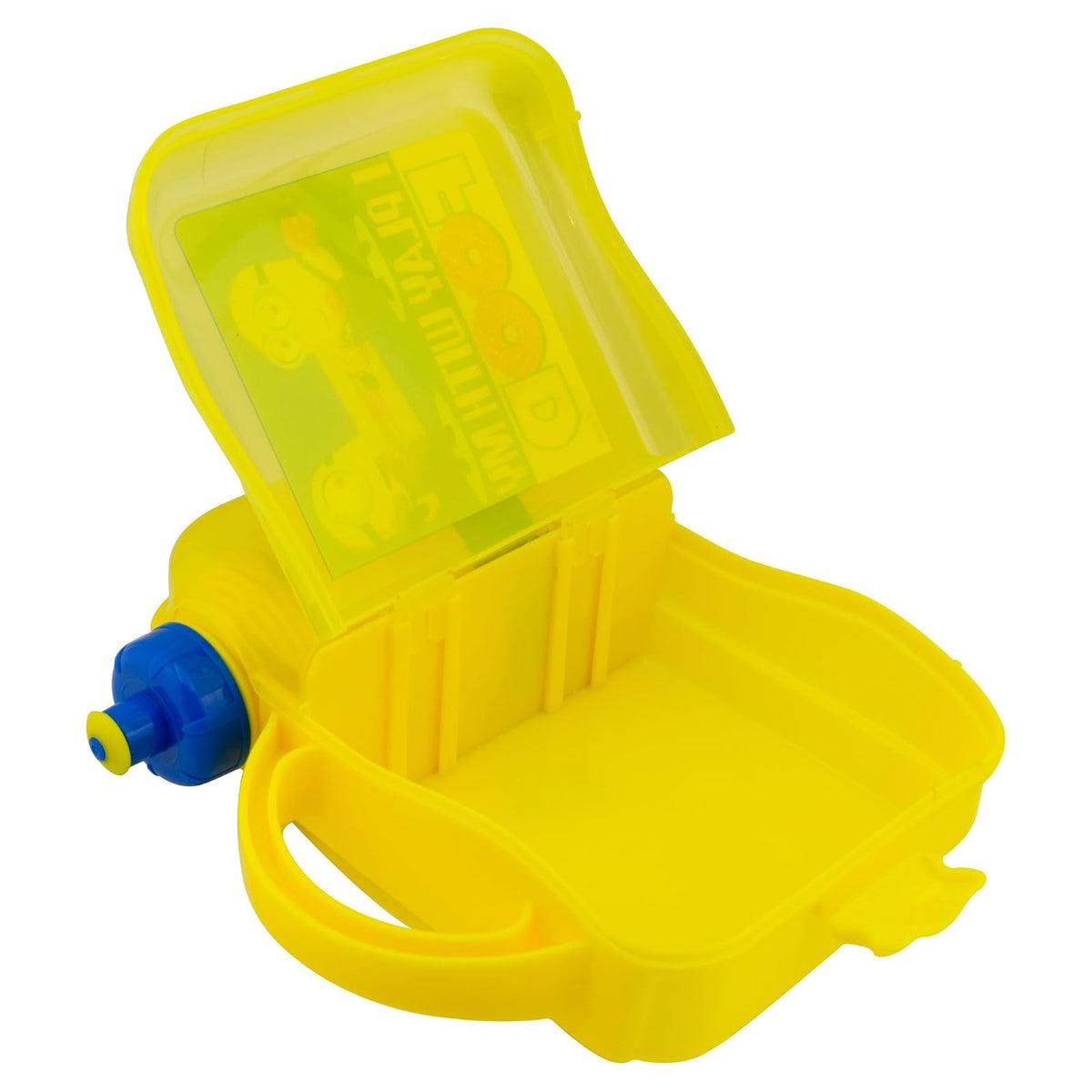 FunKids 1669-1184 Lonchera Infantil de Plástico, Colección Despicable Me 4 “Minions”, Universal Studios, Botella Cilindro Para Agua, Capacidad 400 mililitros, Amarillo