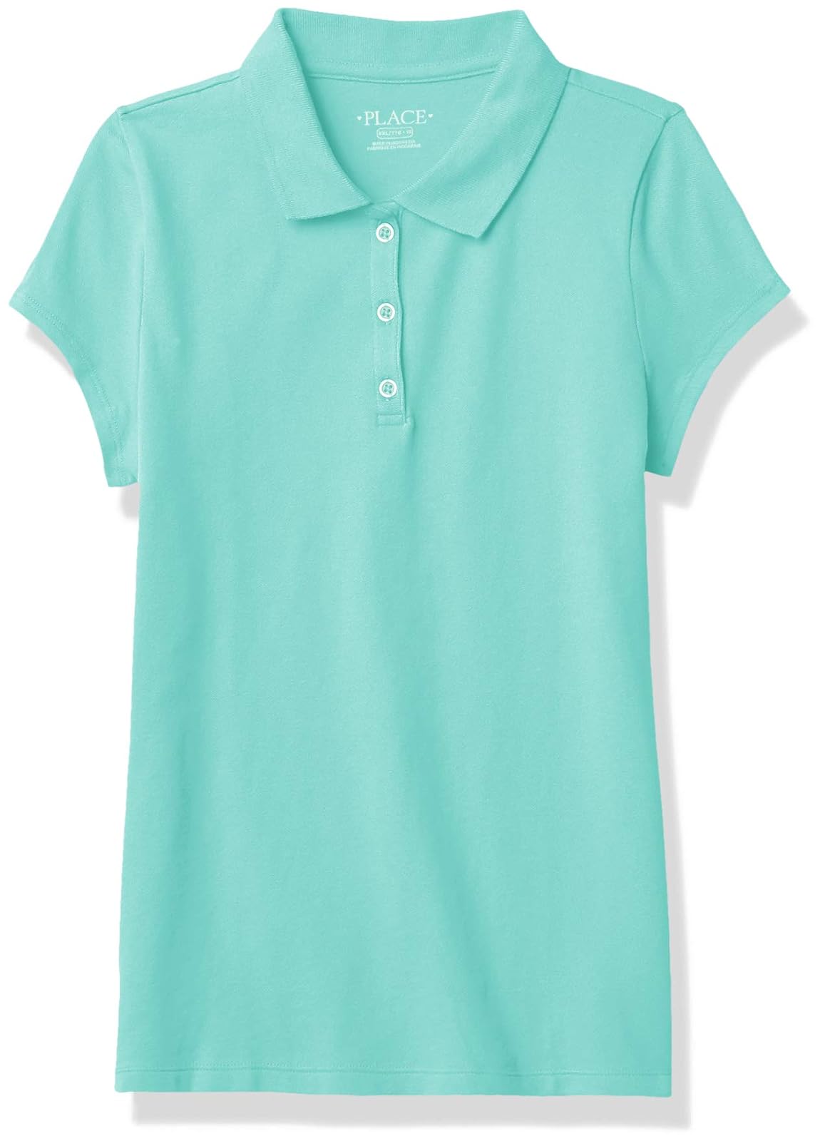The Children's Place Polo Escolar de Manga Corta para Niña - Seafrost - 2XG