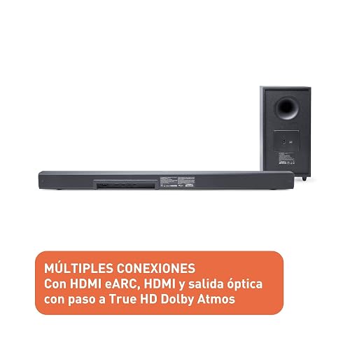 JBL Cinema SB580 Barra de Sonido y Subwoofer 3.1 Bluetooth, 440W de Potencia, Dolby Atmos, con HDMI, HDMI eARC - Negro