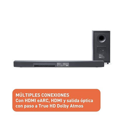 JBL Cinema SB580 Barra de Sonido y Subwoofer 3.1 Bluetooth, 440W de Potencia, Dolby Atmos, con HDMI, HDMI eARC - Negro