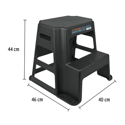 Truper TABU-2, Taburete de 2 escalones, Peldaños antiderrapantes