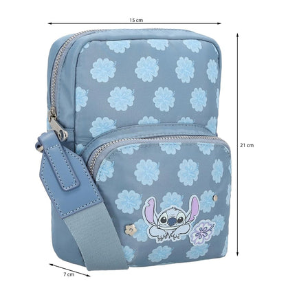 W Capsule Stitch Porta Celular para Mujer Azul Acattootcw | Azul, para mujer, estampado Disney, fabric de textura lisa, 15x7x21 cm