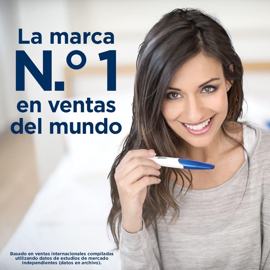Clearblue - Digital, Prueba de Embarazo, Ultratemprana y con Alta Precisión, 2 Test en 1, Indicador de Semanas de Embarazo, Resultados Claros, con Smart Dual Sensor, 1 Prueba Digital