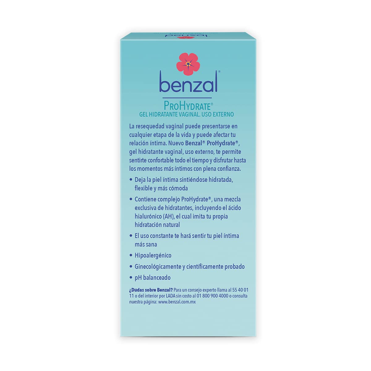 Benzal Prohydrate Kit, Shampoo Íntimo + Gel Lubricante Uso Externo, Alivia e Hidrata la Resequedad Vaginal, 332 g