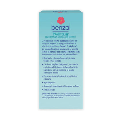 Benzal Prohydrate Kit, Shampoo Íntimo + Gel Lubricante Uso Externo, Alivia e Hidrata la Resequedad Vaginal, 332 g