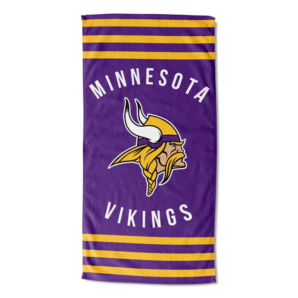 Northwest NFL Unisex-Adult Beach Towel - Vikingos de Minnesota - 30" x 60" - Rayas