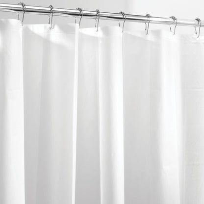 InterDesign Peva - Cortina de Ducha (Resistente al Moho, Calibre 3), Estándar, Blanco, Standard - Set of 2, 1