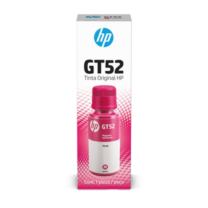 HP Botella de Tinta Magenta GT52 Original (M0H55AL) Compatibilidad DeskJet GT 5800 Series, Ink Tank 100/300 Series, Ink Tank Wireless 400 Series, Smart Tank 500 Series