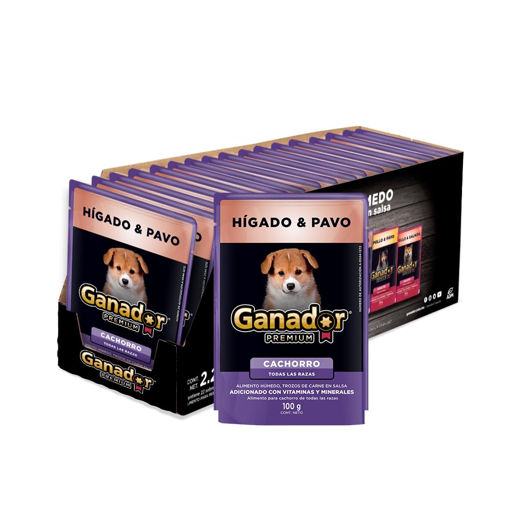 Alimento Humedo para Perro Ganador Premium Cachorro Higado & Pavo