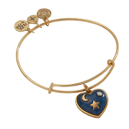 Alex and Ani - pulsera con dije de corazón de vidrio