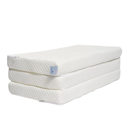 MEMORY FOAM BABY | Colchón de Cuna de Bebé Para Viaje Plegable - Firmeza Media - Blanco - 102 x 71 x 6 cm - Hecho de Espuma de Poliuretano