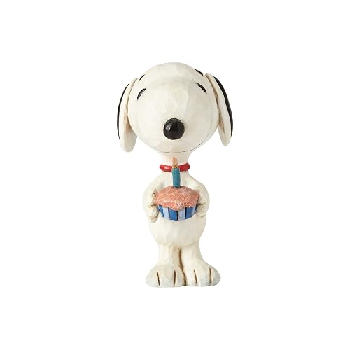Enesco Peanuts by Jim Shore Snoopy - Mini Figura de cumpleaños