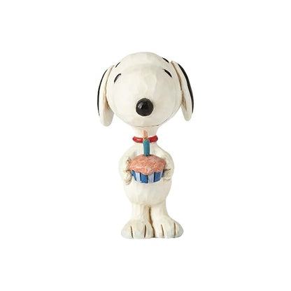 Enesco Peanuts by Jim Shore Snoopy - Mini Figura de cumpleaños