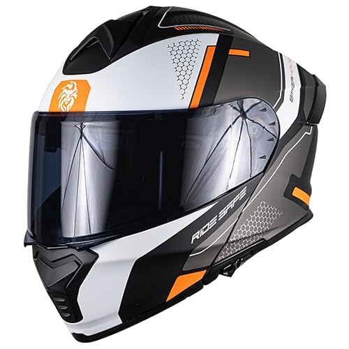 KOV Casco Revenge Thunder Naranja ABATIBLE Deportivo Certificado Dot