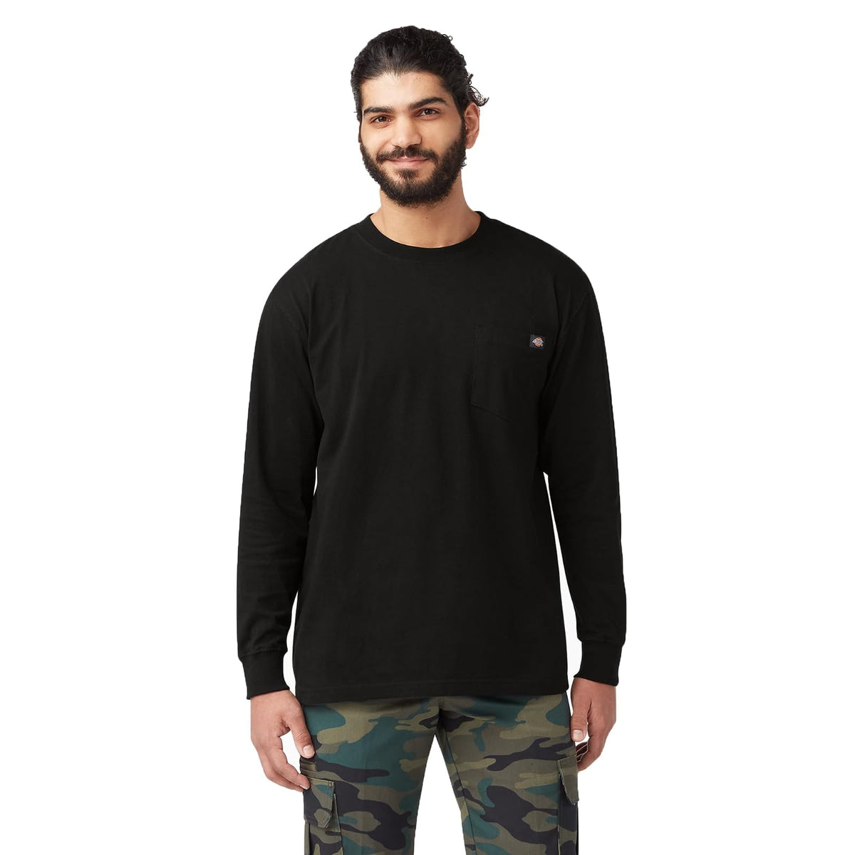 Dickies Camiseta de Manga Larga Hombre Blanca XL - Negro - - XL