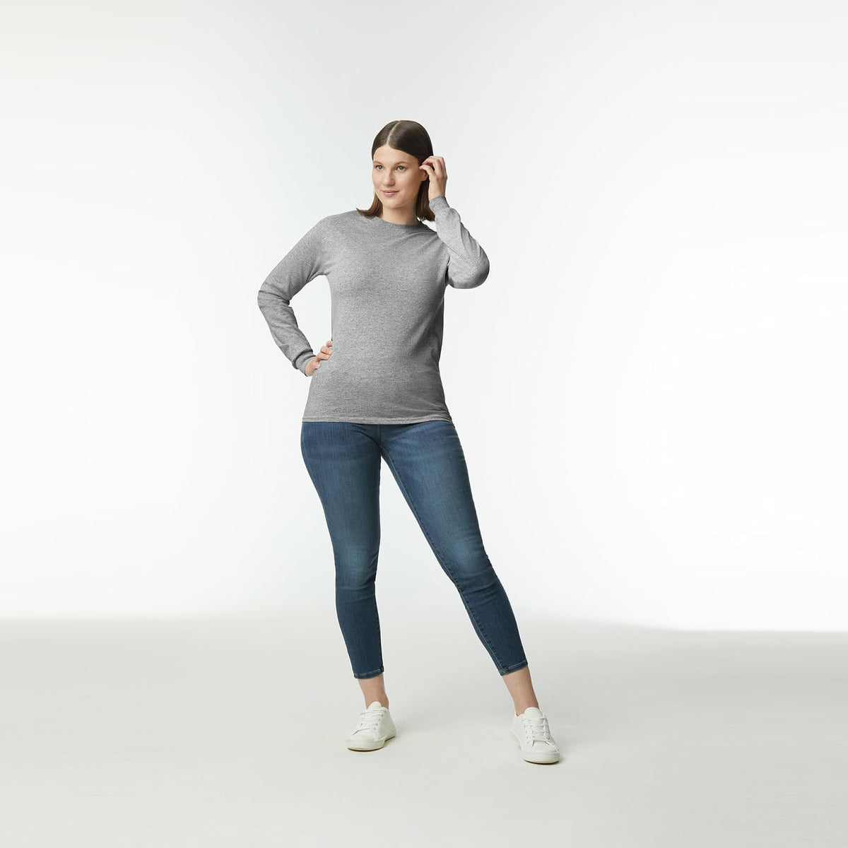 Gildan - playera de manga larga de algodón pesado para adultos, estilo G5400, paquete de 2