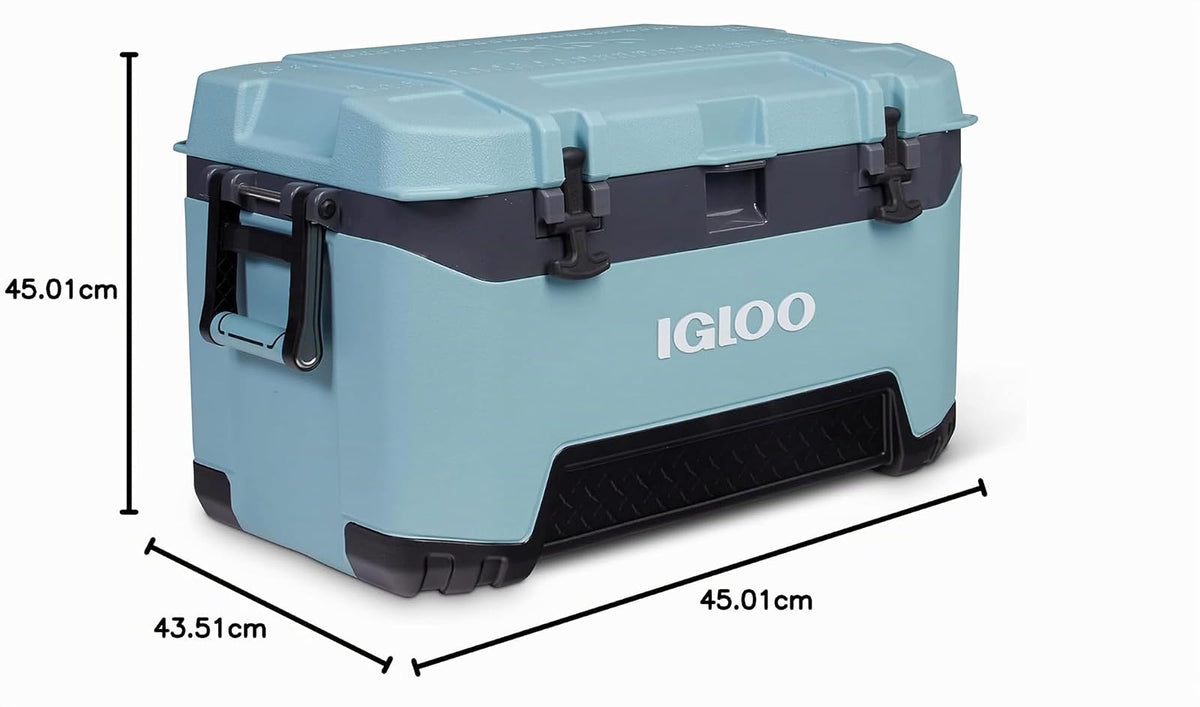 Igloo BMX - Enfriador de 72 Cuartos con tecnología Cool Riser, Regla de Pescado y Puntos de Amarre