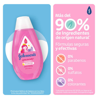 Johnson's Baby Shampoo Johson's Gotas De Brillo 750 Ml, color, 750 ml, pack of/paquete de