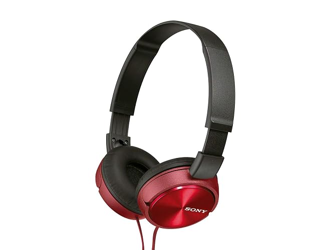 Sony MDR-ZX310/R Audífonos de Diadema Plegables con micrófono, color Rojo