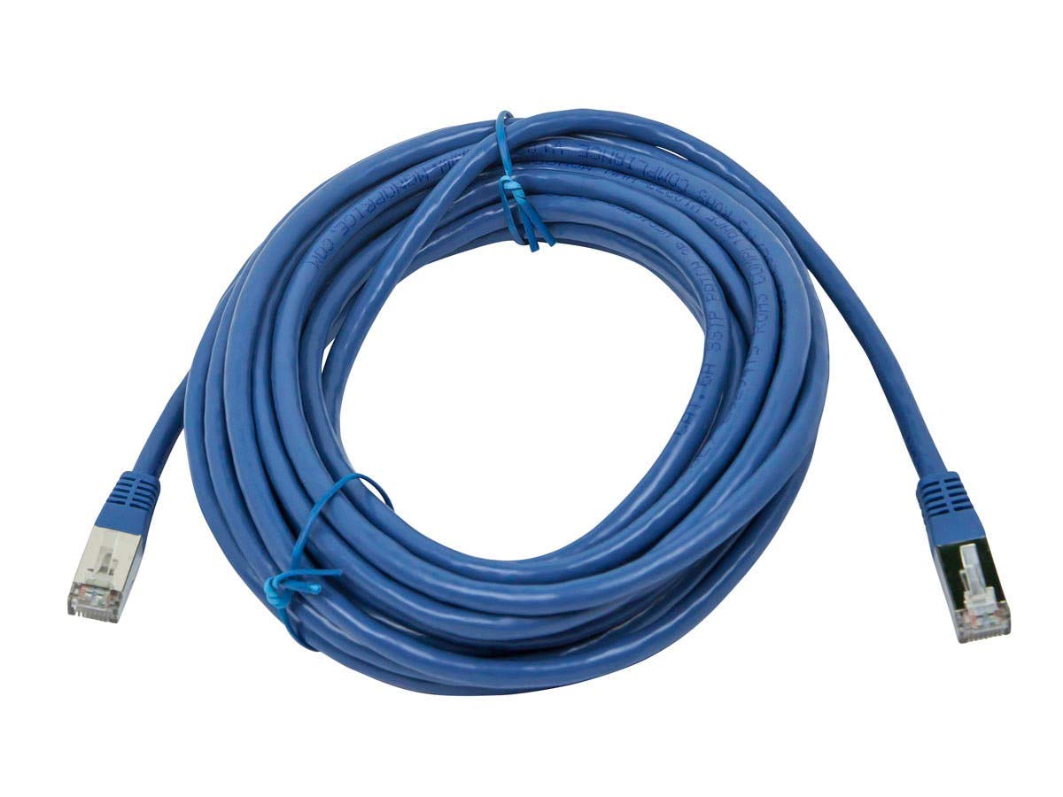 Monoprice Cat6A Ethernet Patch Cable - 25 feet - Blue | Zeroboot, RJ45, Stranded, 550Mhz, STP, Pure Bare Copper Wire, 10G, 26AWG - Entegrade Series