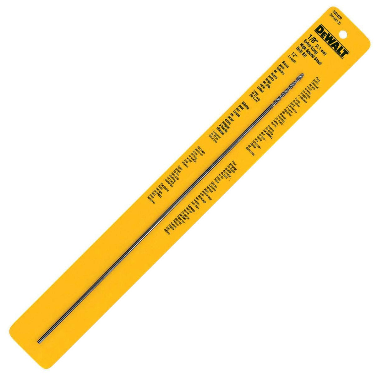 DEWALT DW1606G Brocas de Taladro Negro y Dorado, 135° - 1 - 8 pulgadas