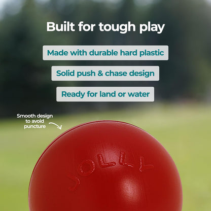 Jolly Pets Push-n-Play 14-Inch, Rojo, 10 Pulgadas