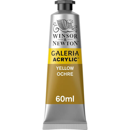 Winsor & Newton Galeria Pintura Acrílica, Tubo de 60 ml - Amarillo (Yellow Ochre 744) - Tubo de 60 ml