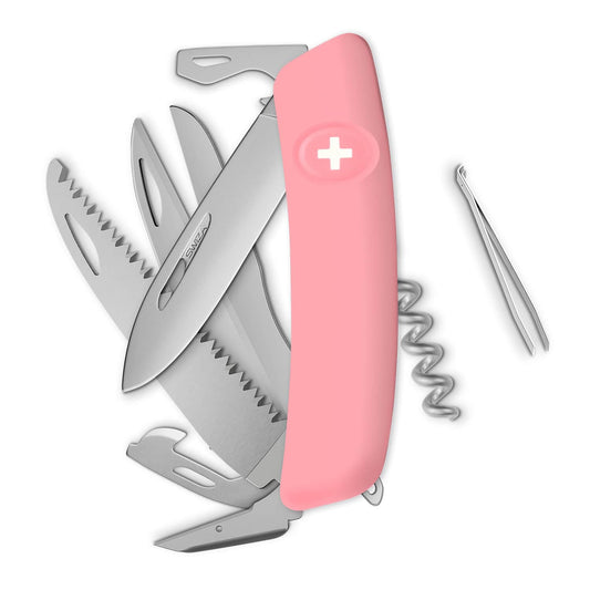 Navaja Swiza ALLMATT Standard D09 R, 14 funciones, rosa