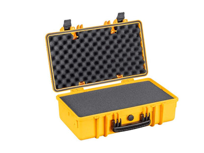 Monoprice - Funda Rígida Resistente A La Intemperie, 55,88 X 35,56 X 20,32 Cm, Color Amarillo Con Espuma Personalizable, A Prueba De Golpes, Ip67.