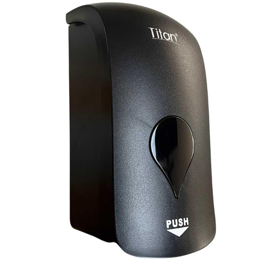 Titán Gustamar Jabonera Empotrable a la Pared para Baños Públicos/Dispensador de Jabón Líquido para Manos o Gel Antibacterial G-1688F1, Color Negro