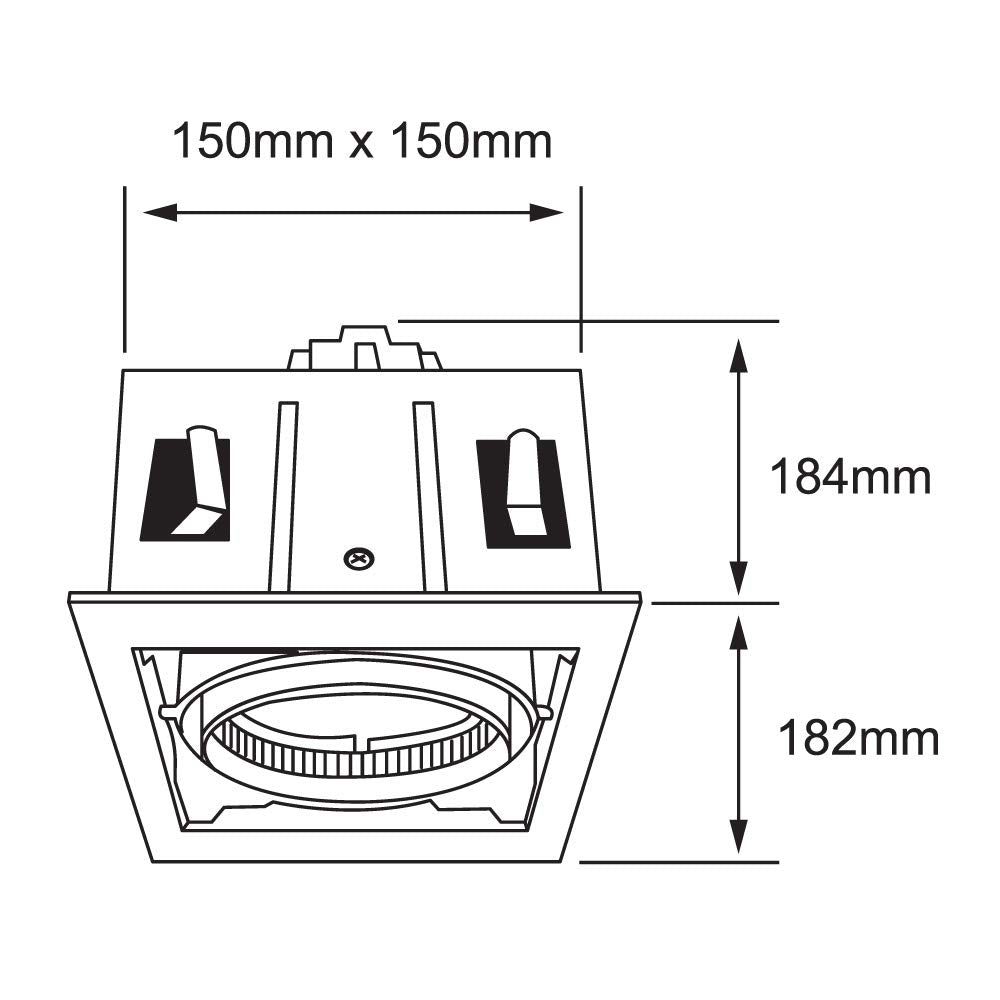 Tecnolite Lámpara Interior Empotrado, Base E27, 100 - 240 V, Color Blanco, Tecnolite, Lámpara Interior, Downlight