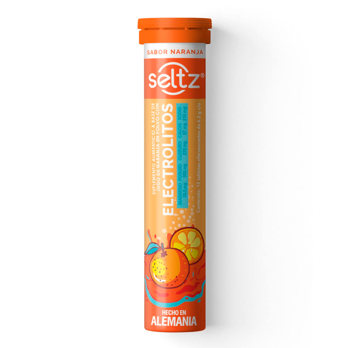 Seltz Kit Electrolitos Tableta Efervescente, Sabores Fresa Kiwi más Naranja, 26 Tabletas, 2 Pack