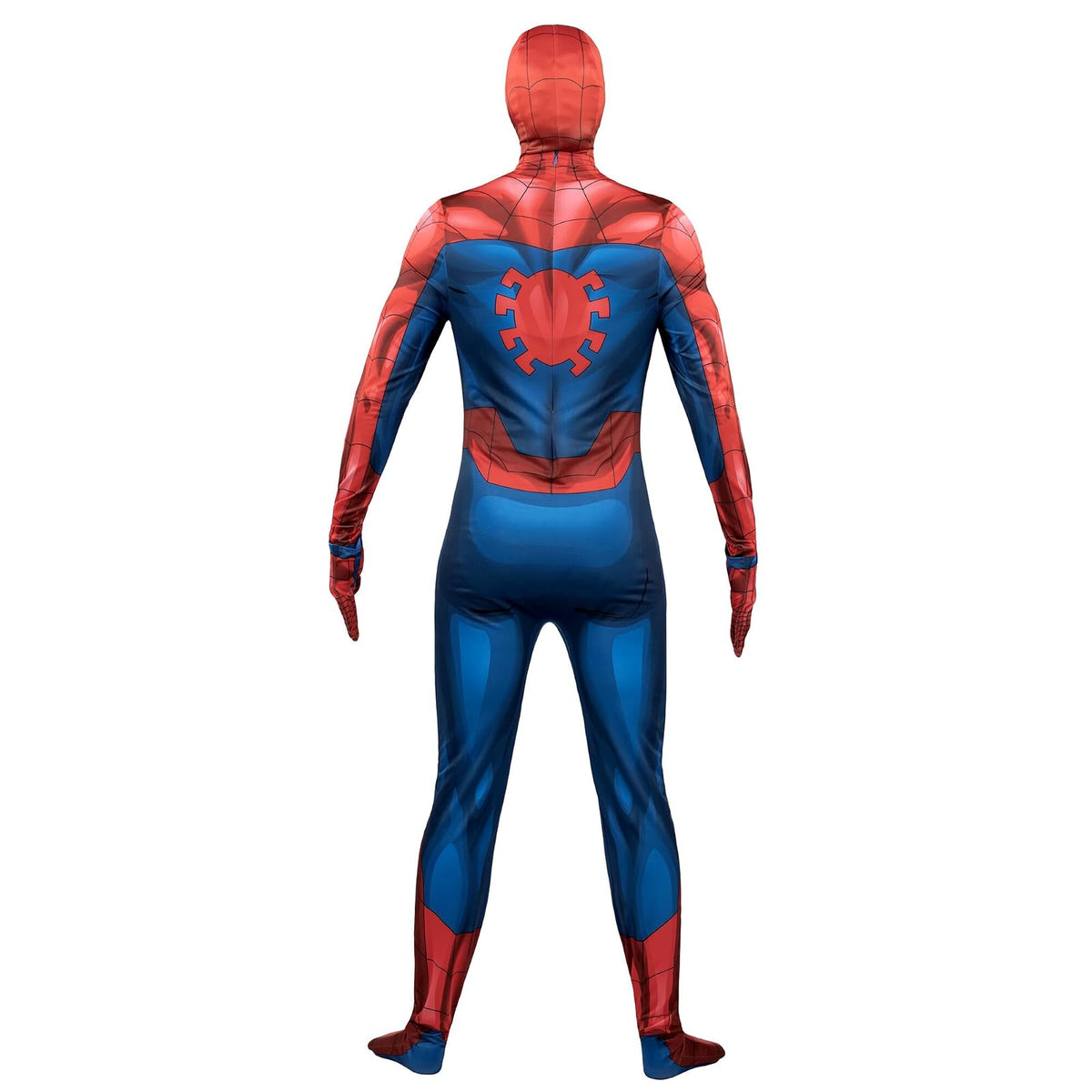 Marvel Spider-Man - Disfraz Oficial de Halloween Zentai para Adultos, Elastano elástico con Cremalleras Ocultas y Aberturas para la muñeca (S)