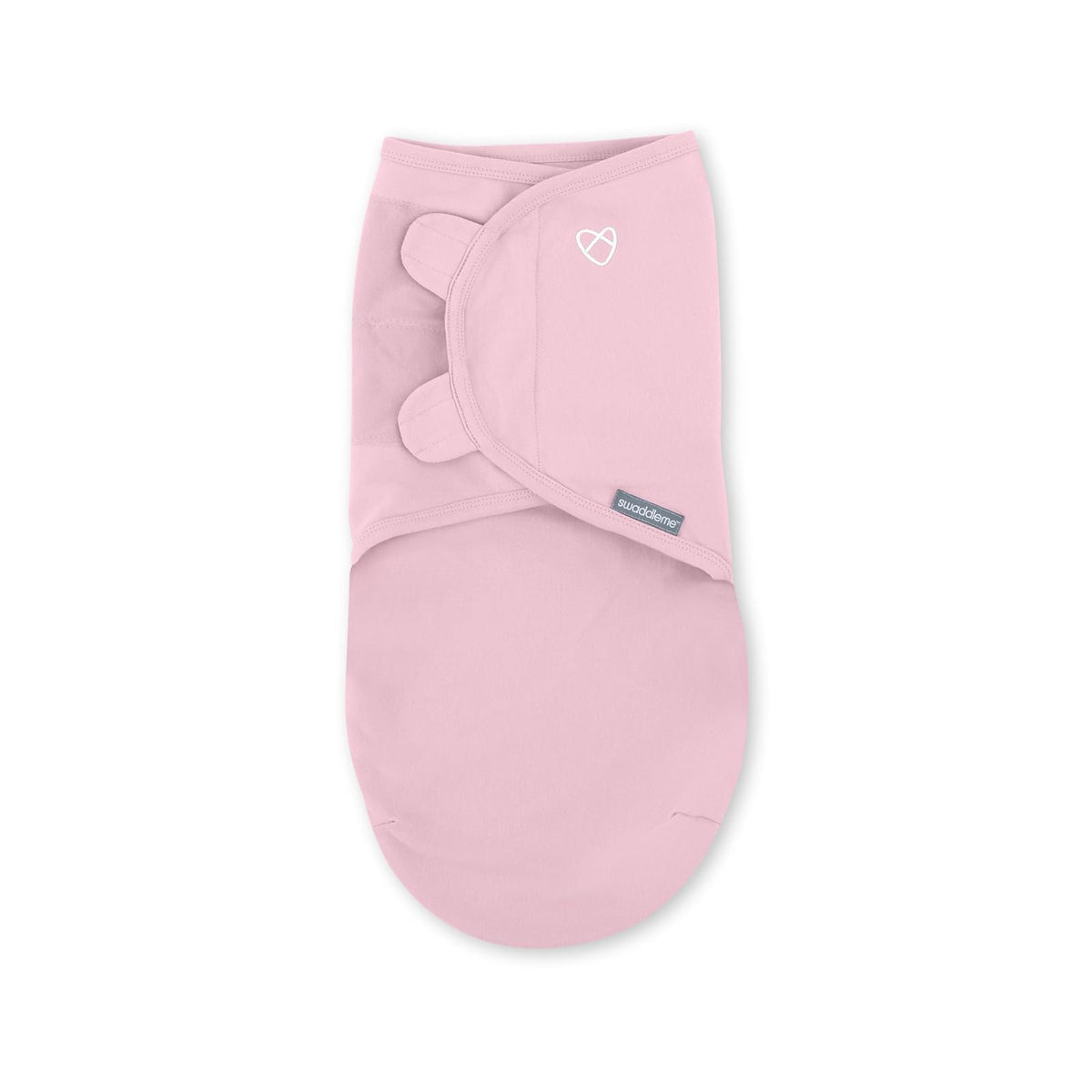 Ingenuity SwaddleMe Mantas envolventes para bebé niña de algodón, 0 a 3 Meses, 2 Piezas, Color Rosado con Corazones