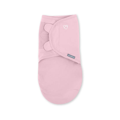 Ingenuity SwaddleMe Mantas envolventes para bebé niña de algodón, 0 a 3 Meses, 2 Piezas, Color Rosado con Corazones