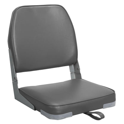 ERGOSEAT - Asientos de barco con respaldo bajo, asiento plegable para barco de pesca con respaldo, silla de barco, asiento de barco de bajo marino Jon, asiento de canoa, 1 paquete, gris oscuro