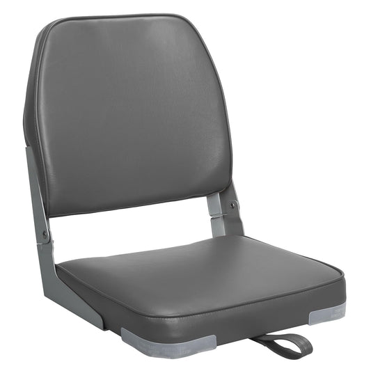 ERGOSEAT - Asientos de barco con respaldo bajo, asiento plegable para barco de pesca con respaldo, silla de barco, asiento de barco de bajo marino Jon, asiento de canoa, 1 paquete, gris oscuro