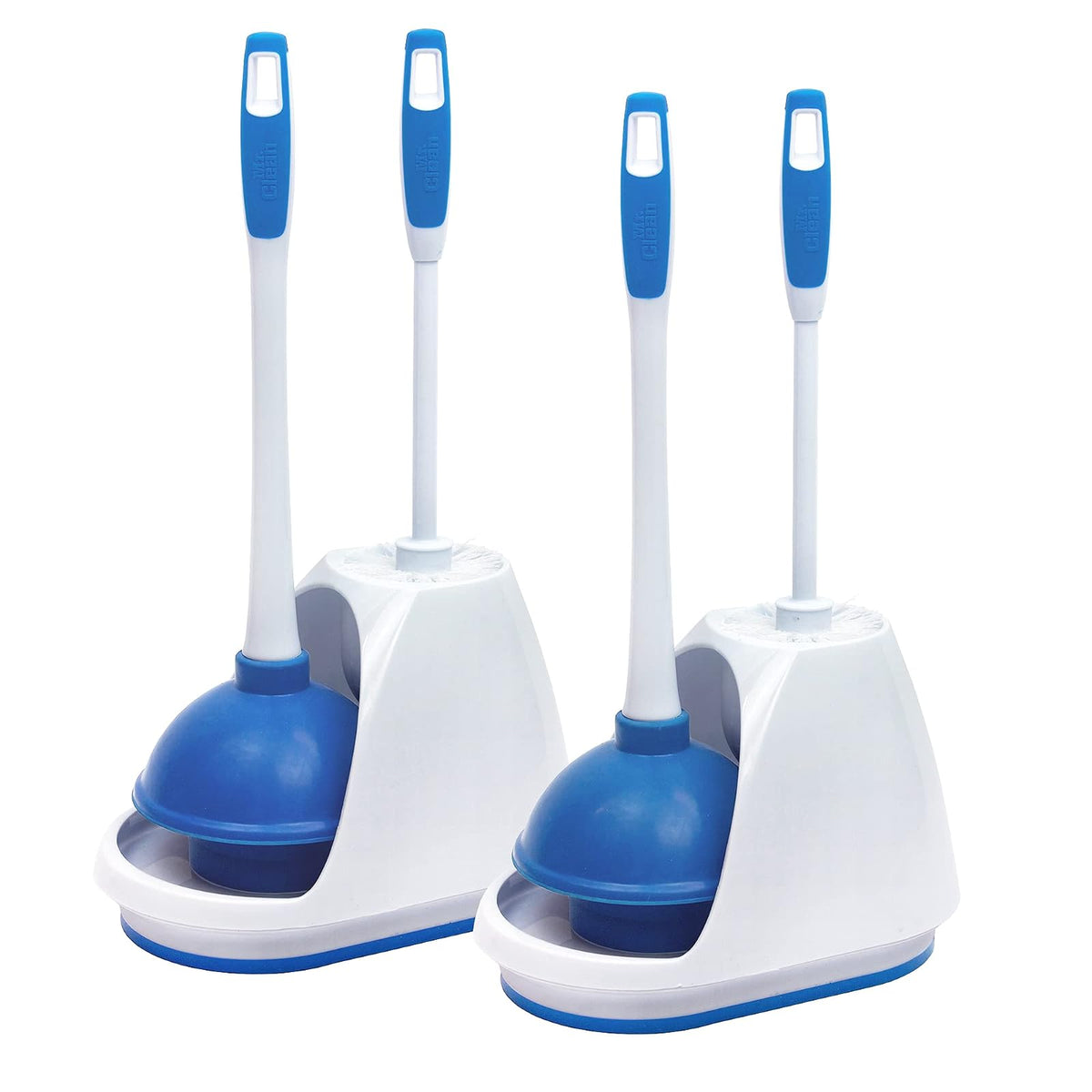 2pk Mr. Clean 440436 Combo, émbolo Blanco/Azul y Cepillo para tazón, Inodoro, desatascador Turbo y Cepillo