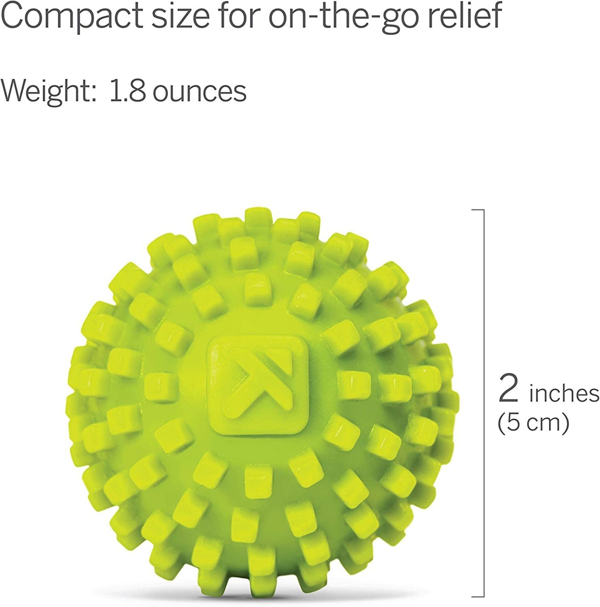 Triggerpoint 03310 Pelota de masaje con textura para aliviar el dolor de pies, 5.08 cm, Verde
