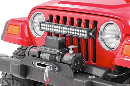 Rough Country - Placa de Montaje para Jeep Wrangler TJ/YJ - 1189 1987-2006, Frontal, Color Negro