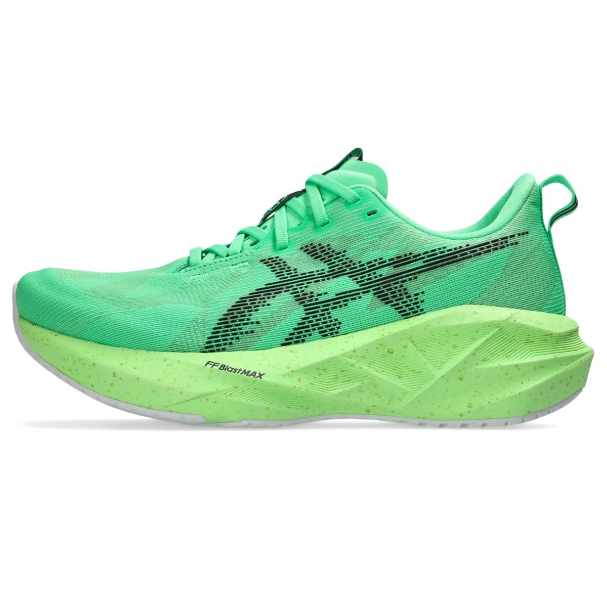 ASICS Novablast 5 TR Tenis para Correr Hombre - 26.5 cm - VITAL GREEN - BLACK