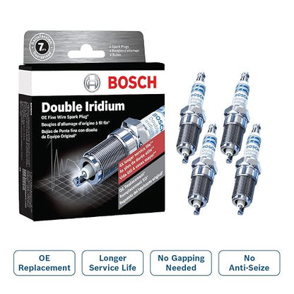 Bosch - Bujía de doble iridio 9616, vida útil hasta 4 veces más larga (paquete de 4)