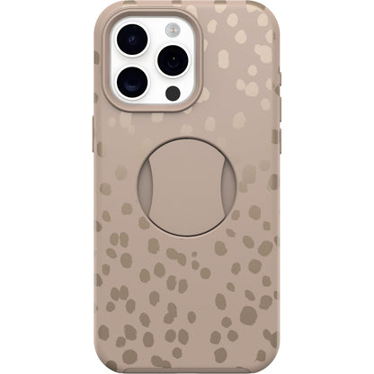 OtterBox - Funda para iPhone 15 Pro MAX (Solamente) OtterGrip Symmetry Series - ON The Spot (café), Agarre Integrado, Funda Elegante, se Ajusta a MagSafe, Bordes elevados para Proteger la cámara y la