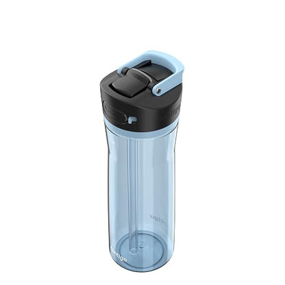 Contigo Botella de Agua Plástico Libre de BPA 710 ML Glaciar con Popote Ashland 2.0 Antiderrames Seguro para Viajar