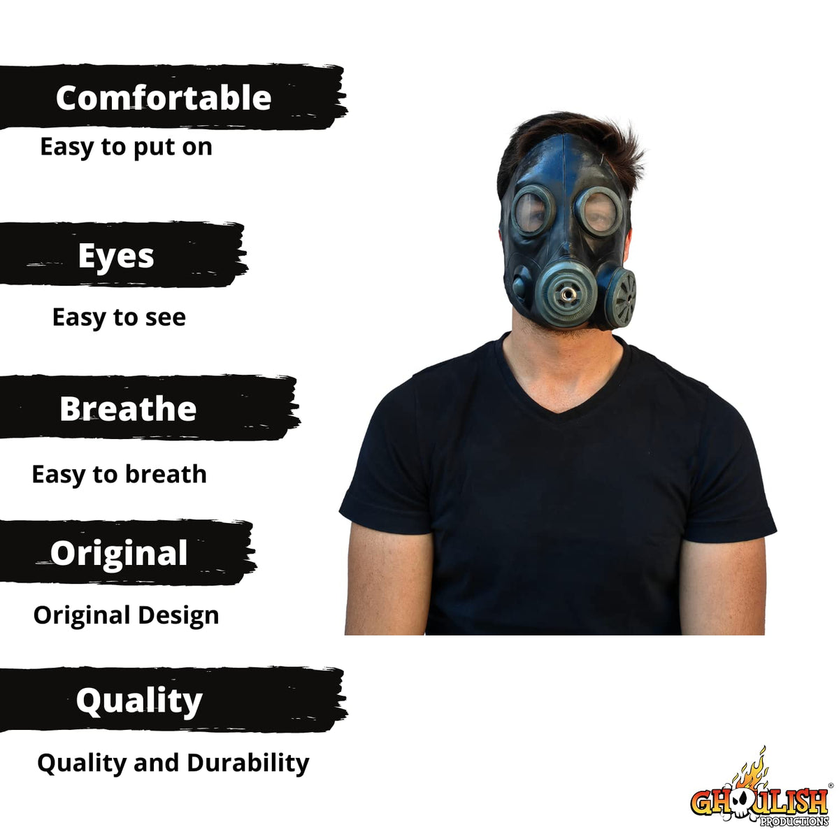 Máscara de Gas Gotica Hecha de Látex Estilo Steampunk, Disfraz Apocaliptico de Máscara de Gas Ideal para Halloween y Fiestas de Disfraces