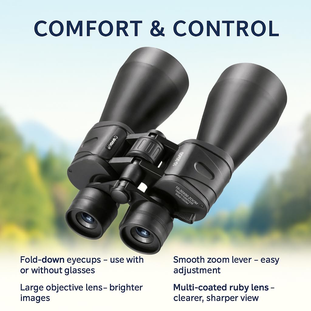 Barska AB10762 10-30x60 Gladiator Binocular with Ruby Lens