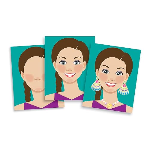 Melissa & Doug Conjunto de Autoadhesivos para Hacer Caras con 20 Caras y 250 Autoadhesivos con Rasgos y Accesorios, Estimula la Creatividad y las Habilidades Motoras Finas, para Todas las Edades