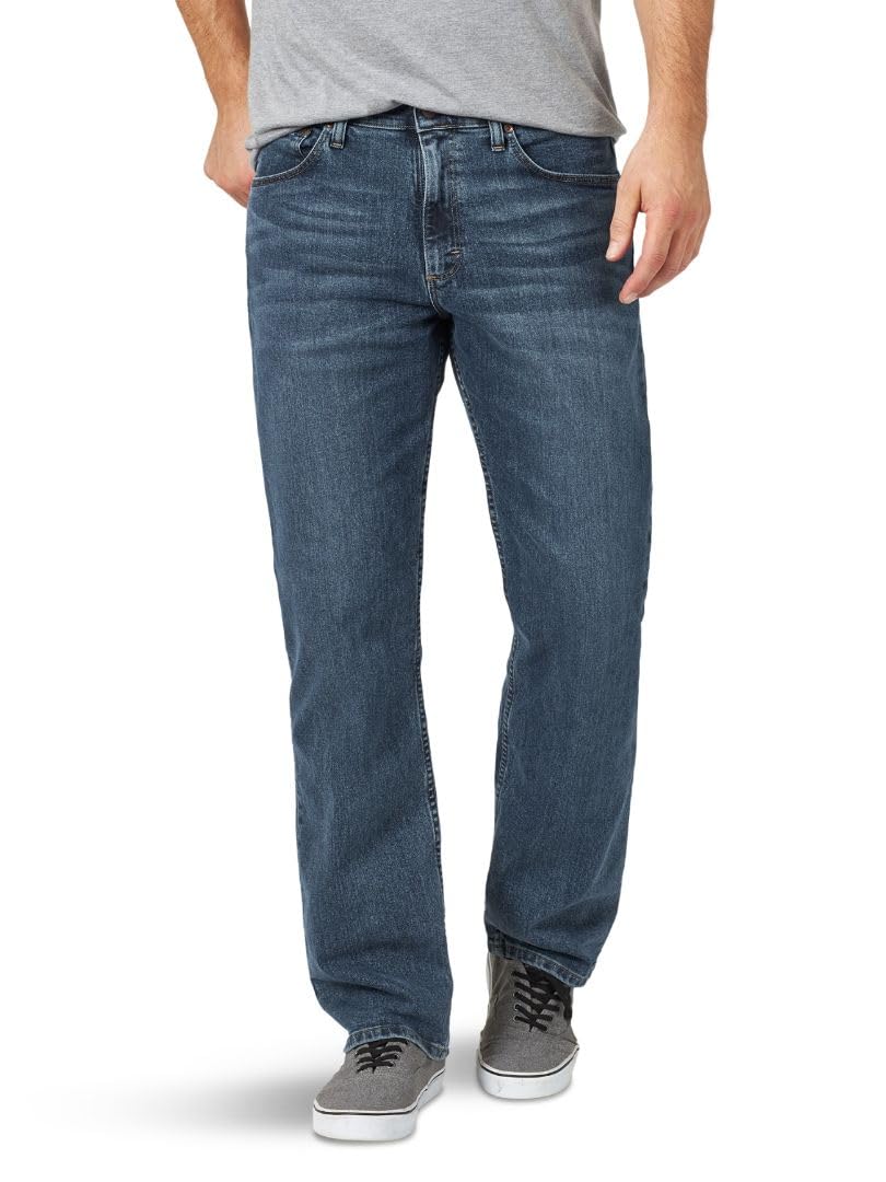 Wrangler Authentics Jean de Corte Holgado para Hombre - Humo - 34W x 34L