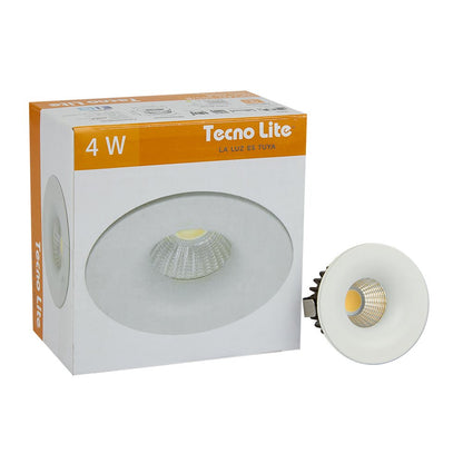 Tecnolite - Lámpara de interior LED para empotrar, 4 W, Luz Cálida Brillante