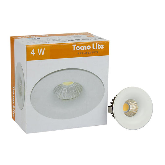 Tecnolite - Lámpara de interior LED para empotrar, 4 W, Luz Cálida Brillante